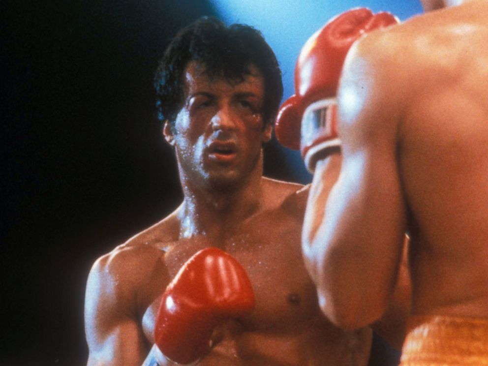 PHOTO: Sylvester Stallone and Dolph Lundgren are seen in a scene from the 1985 film Rocky IV.