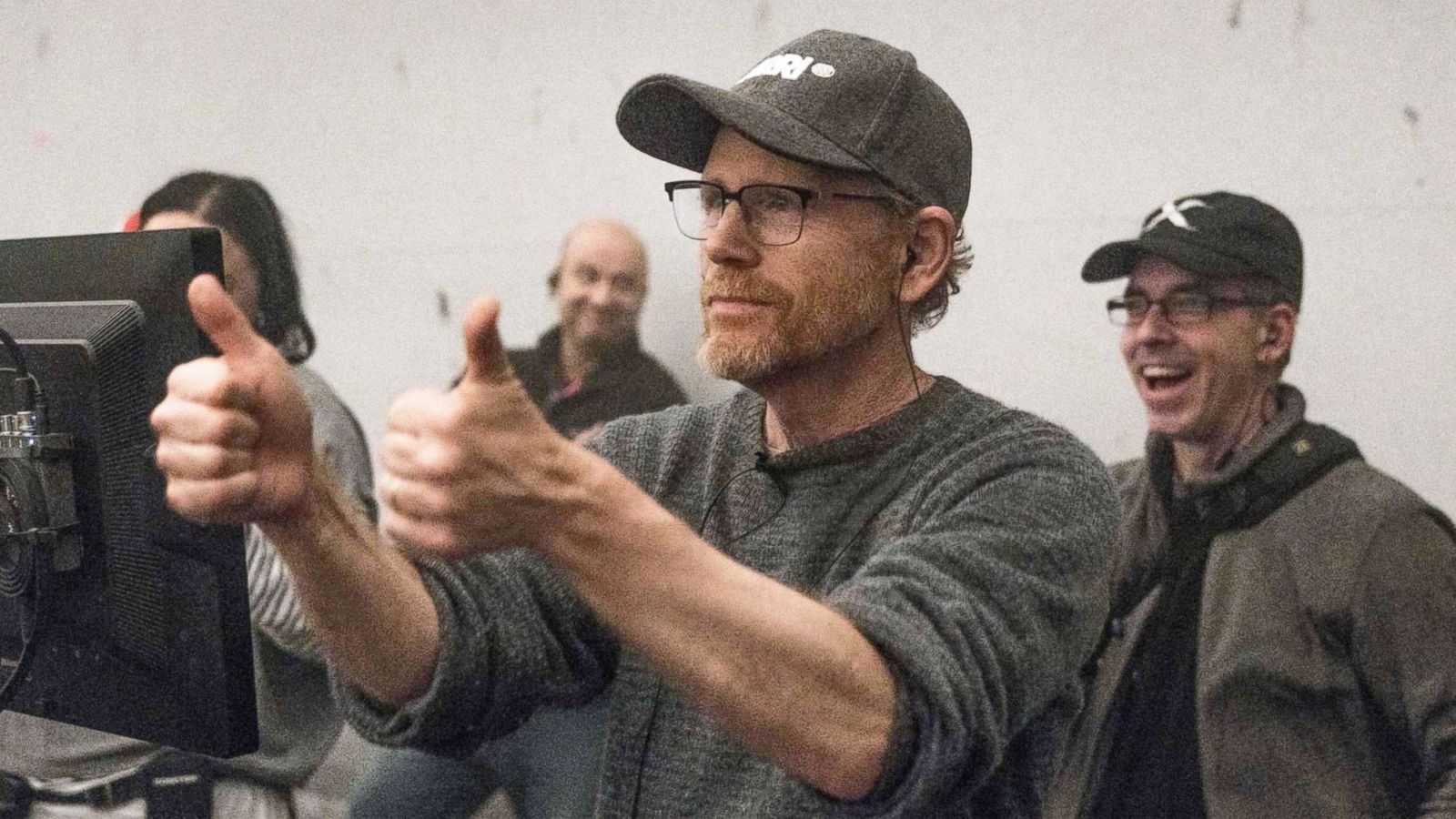 PHOTO: Director Ron Howard gives the thumbs up on the set of Lucasfilm's, "Solo: A Star Wars Story."