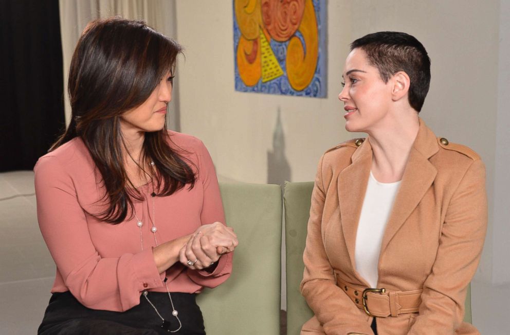 PHOTO: ABC News "Nightline" co-anchor Juju Chang sat down for an extensive interview with Rose McGowan about her new book "Brave" and McGowan's allegations that Harvey Weinstein raped her.