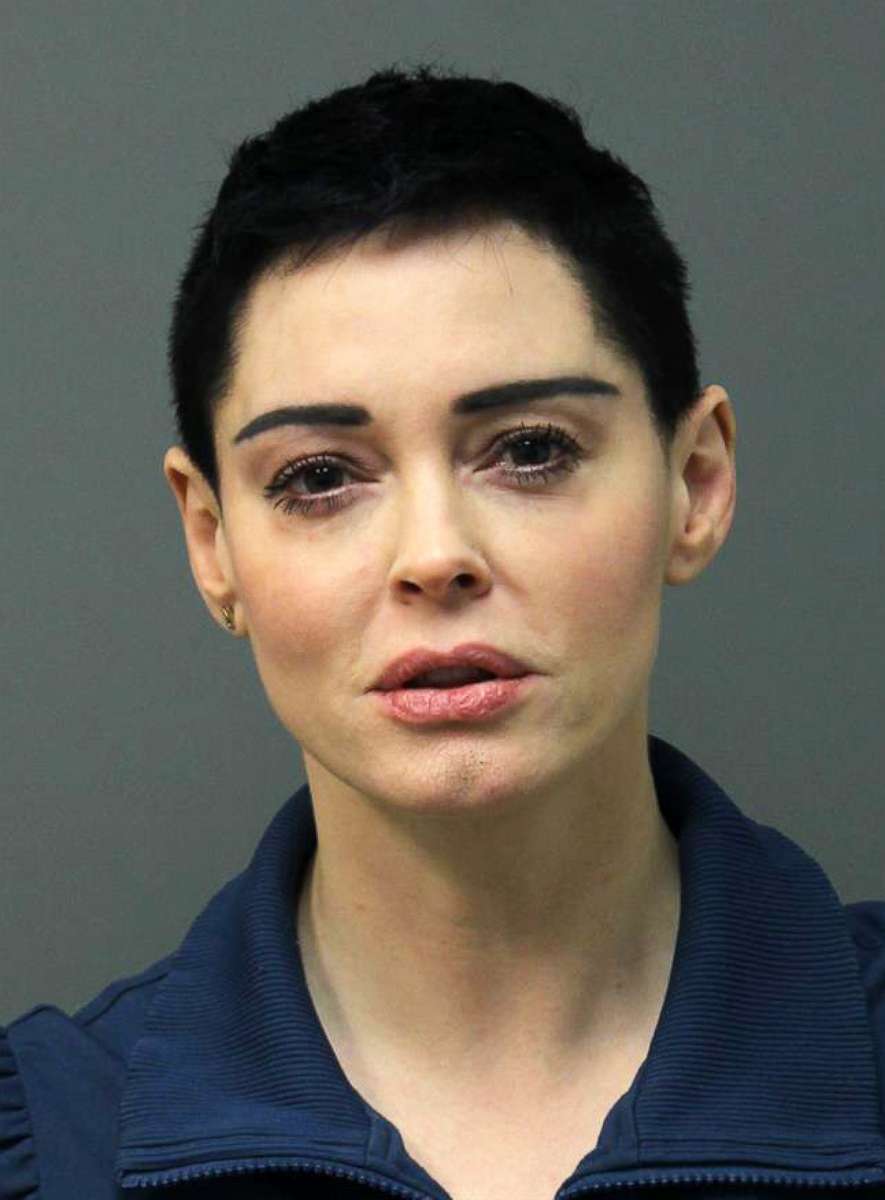 PHOTO: This image released, Nov. 14, 2017 by the Loudoun County Sheriff's Office shows the booking photo for actress Rose McGowan who surrendered to Airports Authority Police on charges of possession of a controlled substance. 