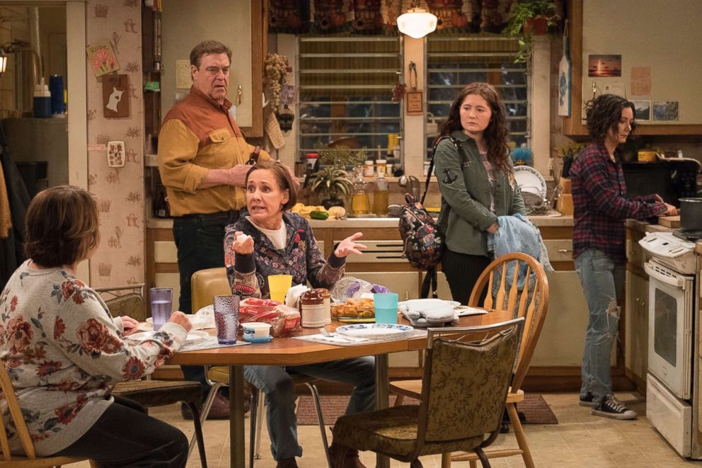 PHOTO: In the episode "Roseanne Gets the Chair" on "Roseanne" the family is pictured in the kitchen.