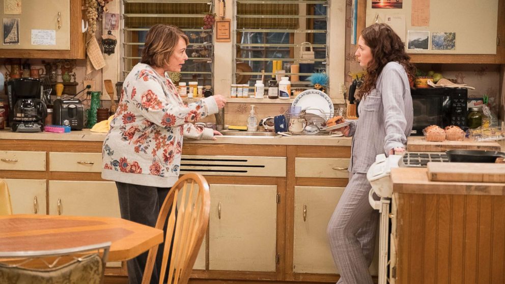 PHOTO: Roseanne Barr and Emma Kenney in the episode "Roseanne Gets the Chair" on the second episode of the revival of "Roseanne," April 3, 2018, on The ABC Television Network.
