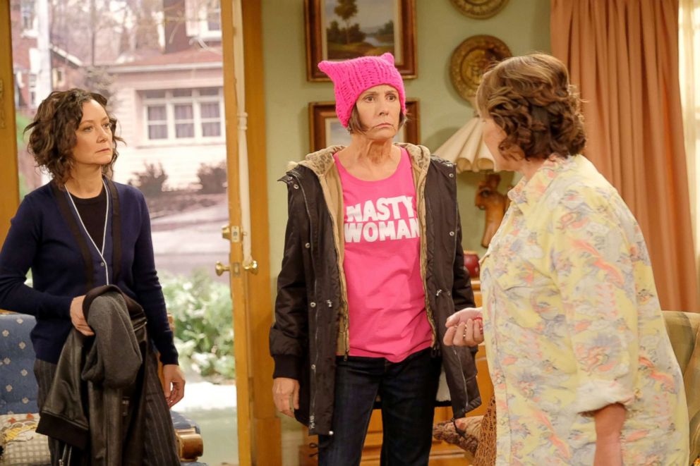 PHOTO: Sara Gilbert, Laurie Metcalf and Roseanne Barr appear in a scene from "Roseanne."
