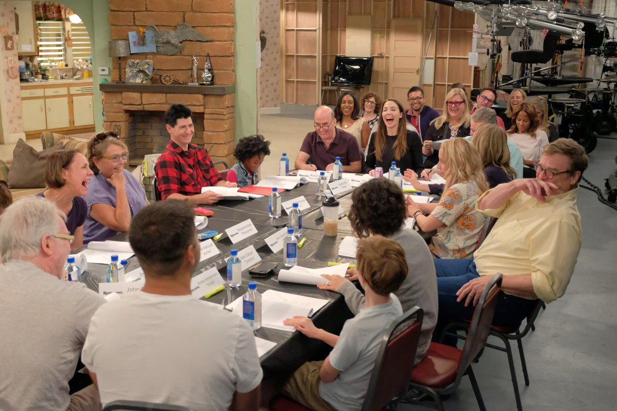 PHOTO: The cast of "Roseanne" during a table read, Oct. 18, 2017.