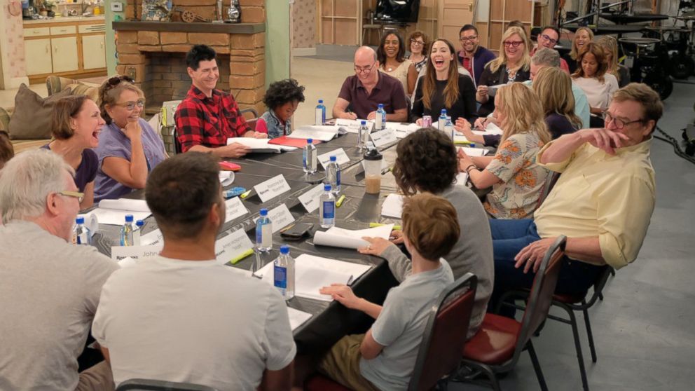 PHOTO: The cast of "Roseanne" during a table read, Oct. 18, 2017.