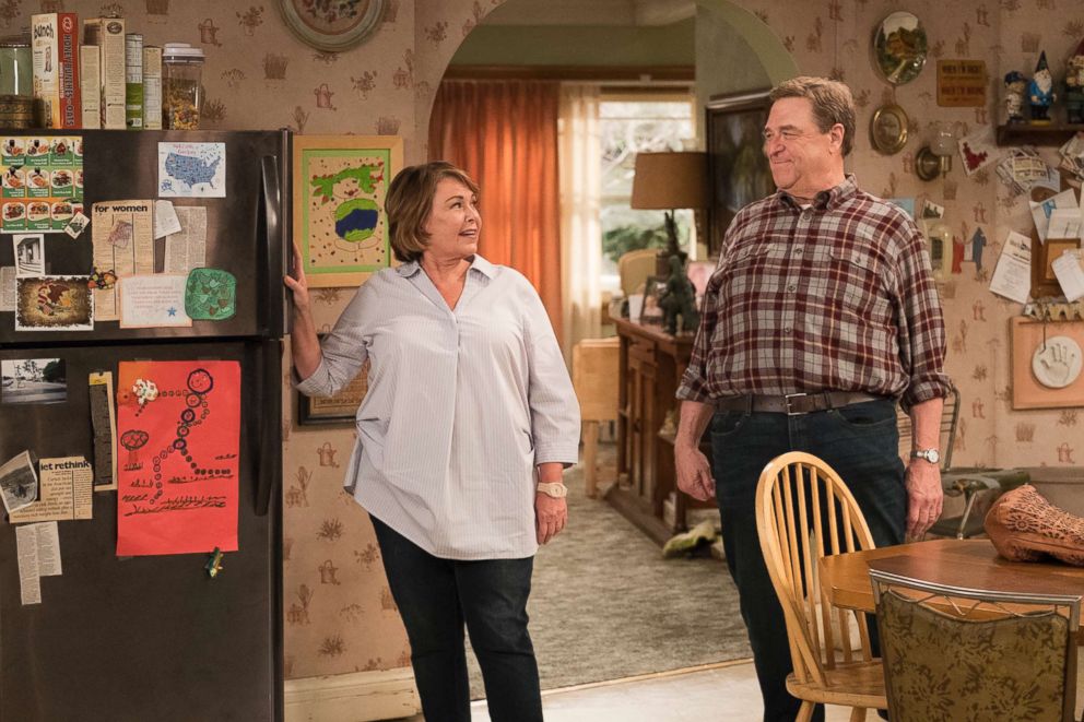 PHOTO: Roseanne Barr and John Goodman appear in a scene from "Roseanne."