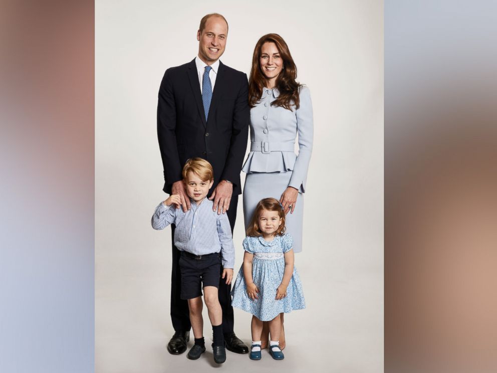The British Prince William and Kate, the Duchess of Cambridge pose with their children Prince George and Princess Charlotte at the Kensington Palace in this undated photo provided by Kensington Palace. The photo has been used on the Cambridges Christmas card.