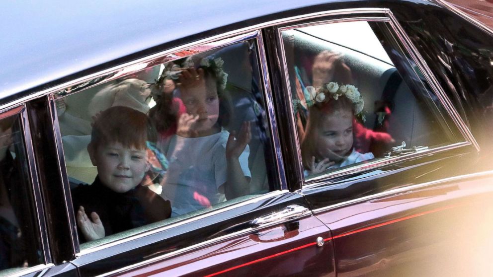 PHOTO: Princess Charlotte arrive for the wedding ceremony of Britain's Prince Harry and Meghan Markle at St George's Chapel at Windsor Castle in Windsor, May 19, 2018.