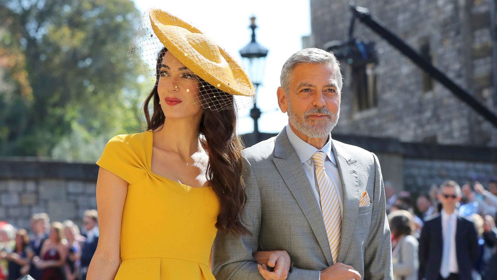 PHOTO: Amal Clooney and George Clooney arrive for the wedding ceremony of Prince Harry and Meghan Markle at St. George's Chapel in Windsor Castle in Windsor, May 19, 2018.