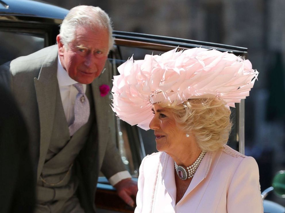 PHOTO: The Prince of Wales and Duchess of Cornwall arrive at St Georges Chapel at Windsor Castle for the wedding of Meghan Markle and Prince Harry in Windsor, May 19, 2018.