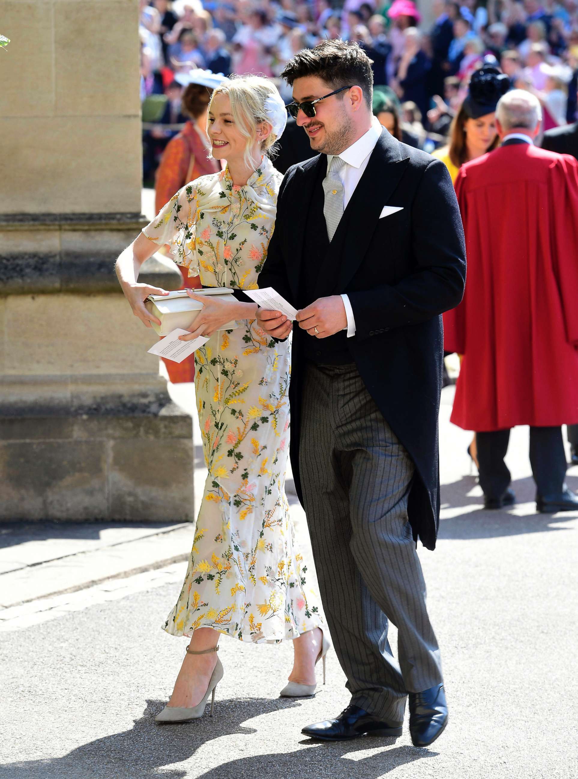PHOTO: Marcus Mumford and Carey Mulligan arrive for the wedding ceremony of Prince Harry and Meghan Markle at St. George's Chapel in Windsor Castle in Windsor, May 19, 2018. 
