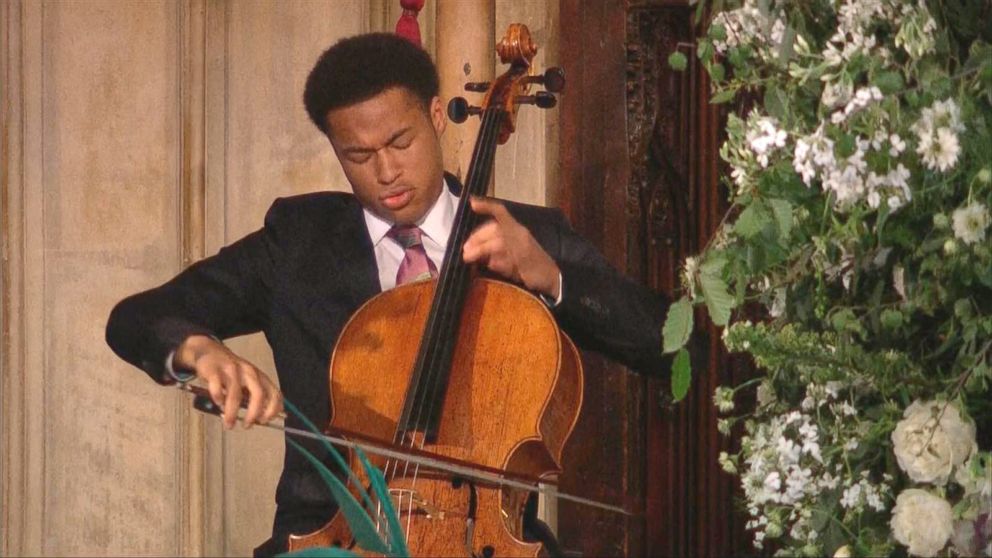 PHOTO: Cellist Sheku Kanneh-Mason performs during the royal wedding of Prince Harry and Meghan Markle on May 19, 2018.
