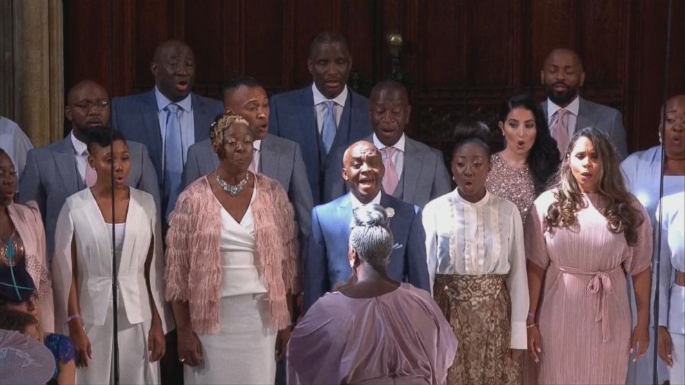 PHOTO: Karen Gibson and The Kingdom Choir sang during the royal wedding on May 19, 2018.