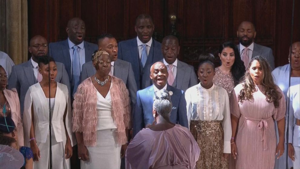 Karen Gibson and The Kingdom Choir sang during the royal wedding on May 19, 2018.