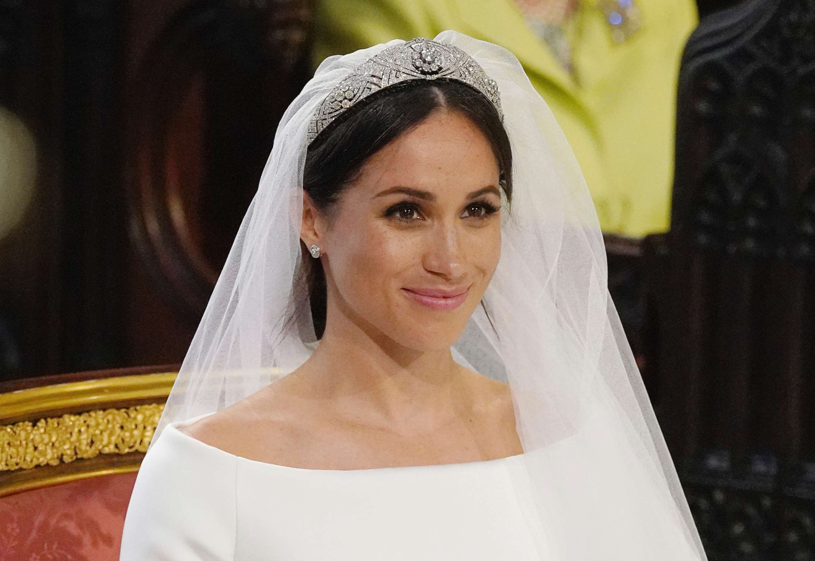 PHOTO: Meghan Markle smiles during her wedding ceremony to Britain's Prince Harry at St. George's Chapel in Windsor Castle in Windsor, May 19, 2018. 