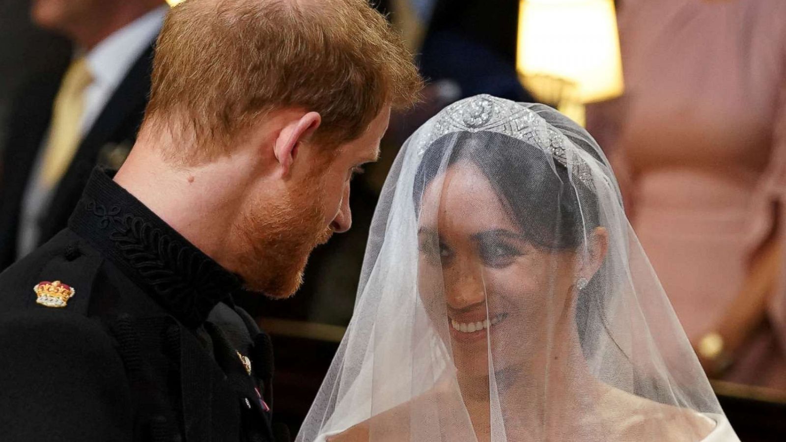 PHOTO: Prince Harry and Meghan Markle in St George's Chapel at Windsor Castle for their wedding in Windsor, May 19, 2018.