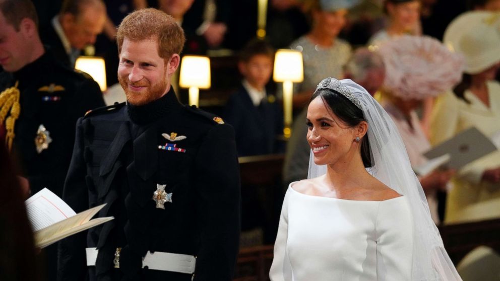 PHOTO: Prince Harry and Meghan Markle, during their wedding ceremony at St. George's Chapel in Windsor Castle in Windsor, May 19, 2018.