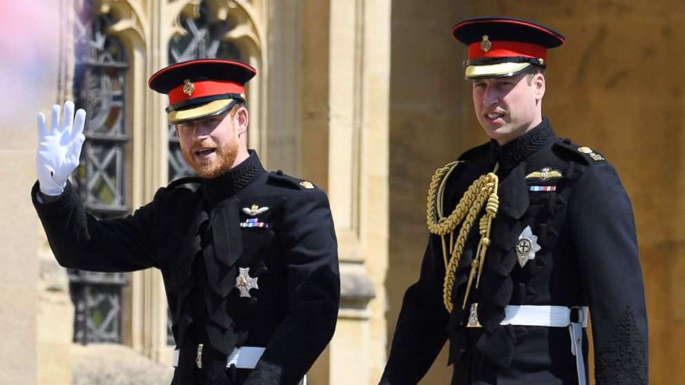 PHOTO: Prince Harry and Prince William arrive for the royal wedding Windsor, May 19, 2018.