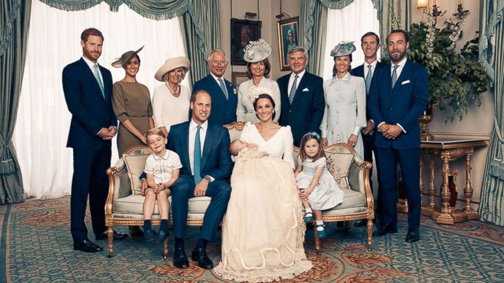 PHOTO: The British Royal family gathered for Prince Louis' christening in the morning room at Clarence House in London.