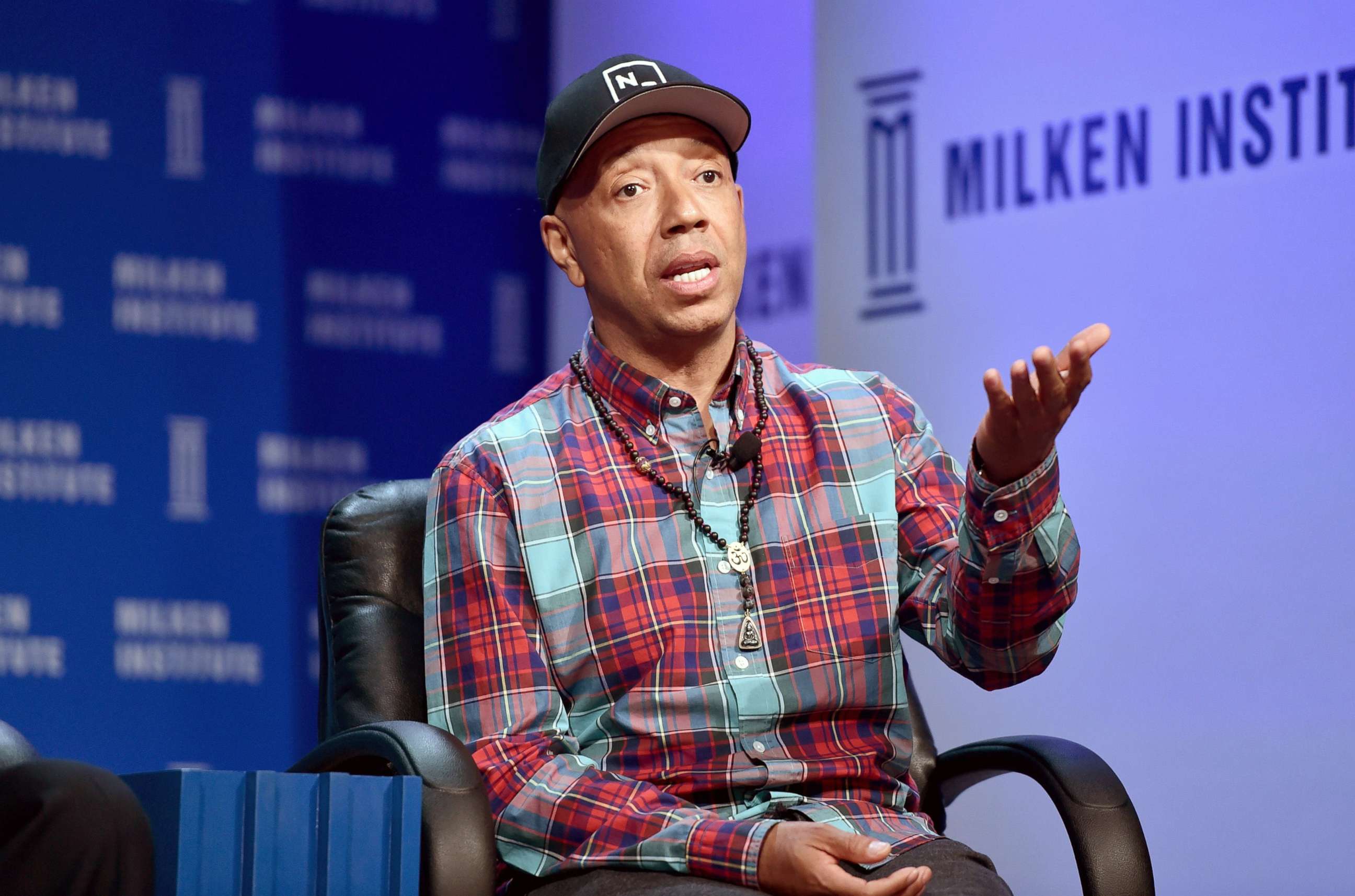 PHOTO: Russell Simmons speaks onstage during an event at the Beverly Hilton in Beverly Hills, Calif., May 2, 2016.