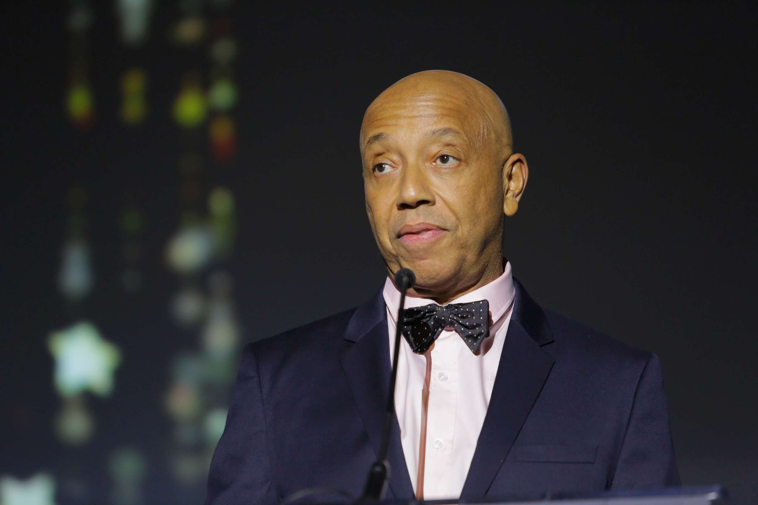 PHOTO: Music producer Russell Simmons speaks onstage at the 2017 Make a Wish Gala, Nov. 9, 2017, in Los Angeles.