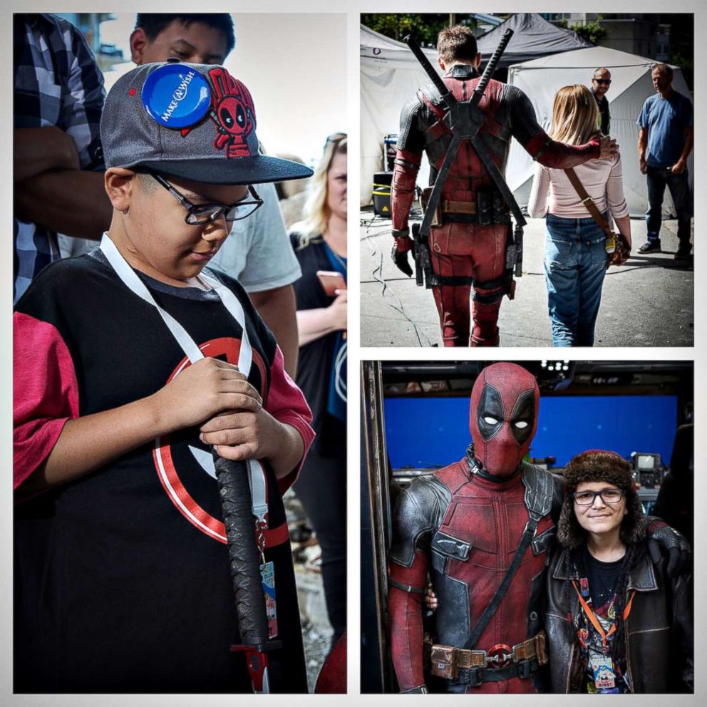 PHOTO: Ryan Reynolds posted photos to Instagram with the caption, "One of the best parts of playing the Big Red Jackass is welcoming Make A Wish America and Children's Wish Foundation onto set" on Feb. 19, 2018.