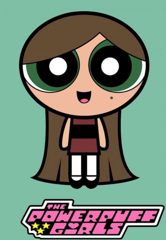 PHOTO: Sam Skinner drew herself as one of the Powerpuff Girls.