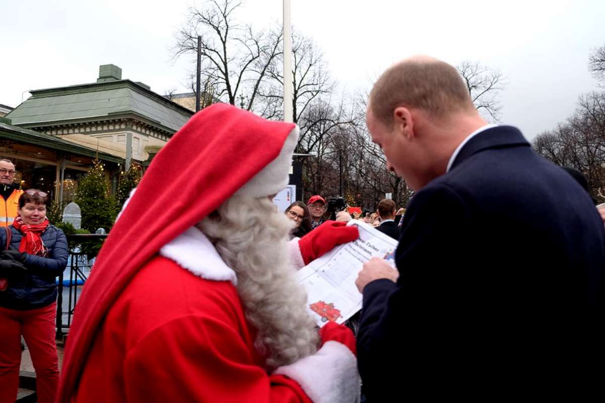 PHOTO: Kensington Palace posted this photo on Twitter with this caption: "The Duke then handed over a letter written from Prince George to Father Christmas.#RoyalVisitFinland #Finland100" Nov. 30, 2017.