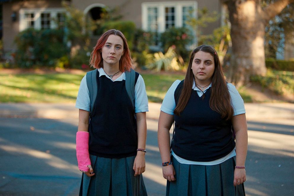 PHOTO: Saoirse Ronan, left, and Beanie Feldstein in a scene from "Lady Bird."