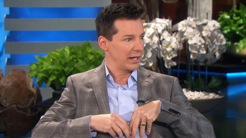 Sean Hayes talks about a health scare on "The Ellen DeGeneres Show," Oct. 25, 2017.