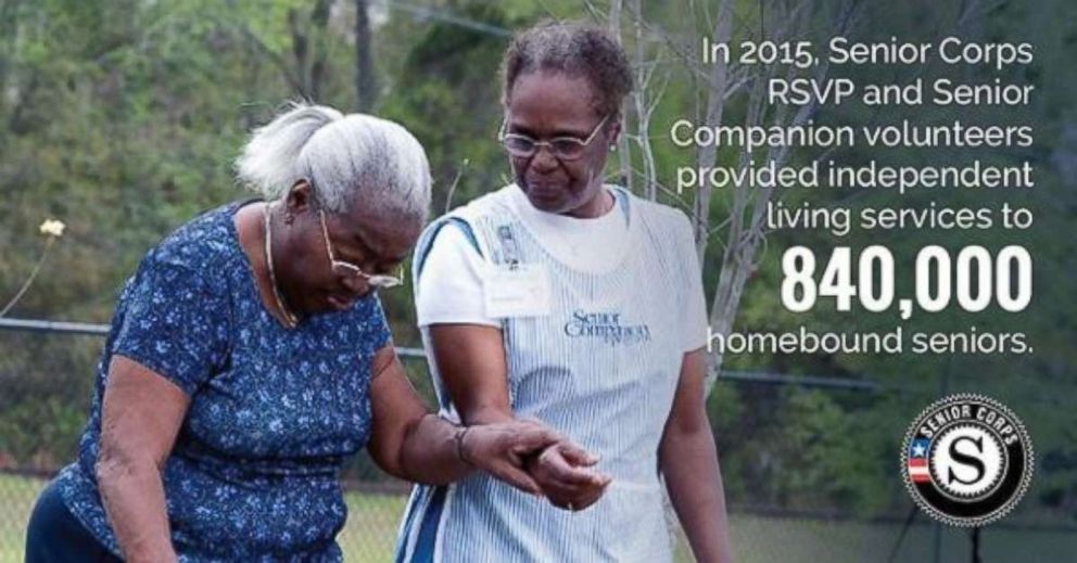 PHOTO: The Corporation for National & Community Service have a Senior Corps, where seniors volunteer to get out of the house or they are also connected with college students to combat loneliness. 