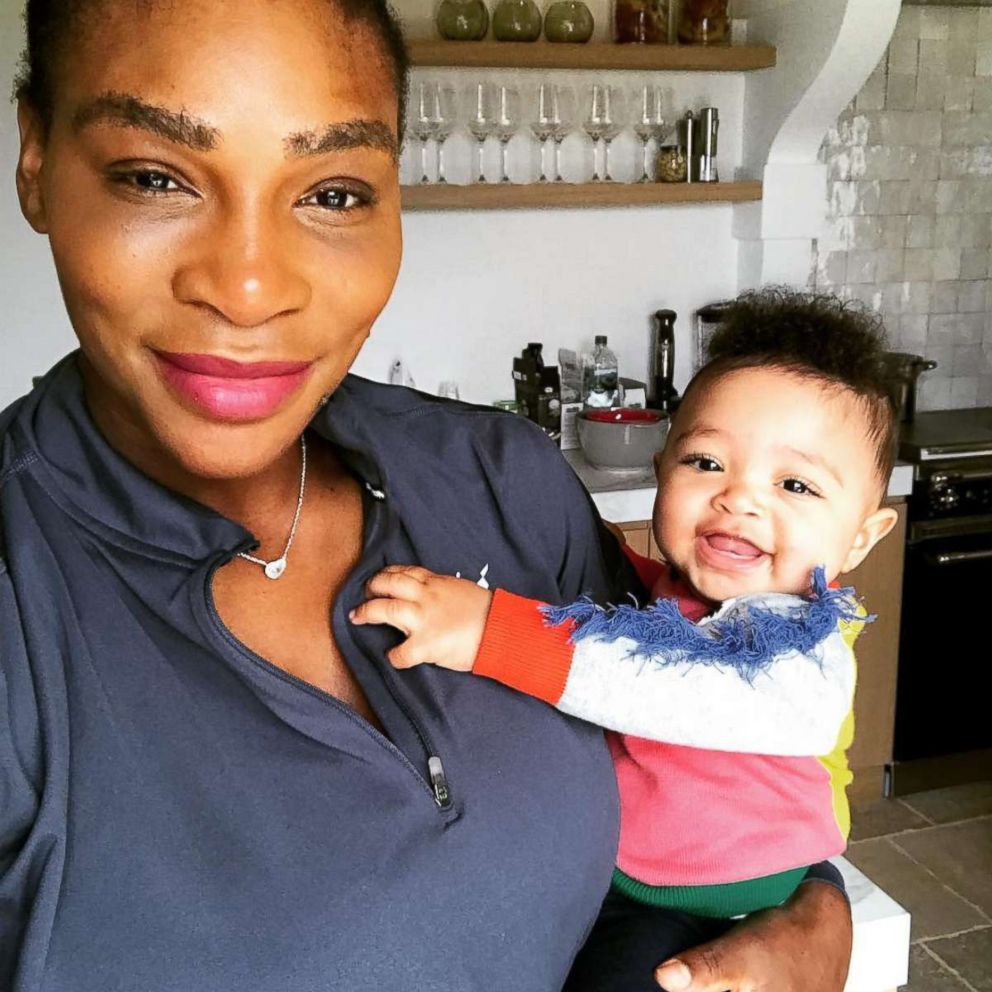 PHOTO: Serena Williams and her daughter Alexis Olympia are seen in a photograph posted to Williams' Instagram account, May 2, 2018.