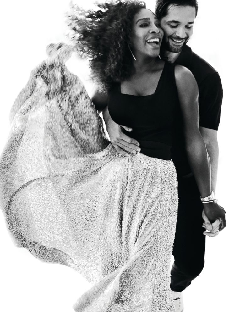 PHOTO: Serena Williams is photographed here with her husband Alexis Ohanian by Mario Testino for Vogue magazine.
