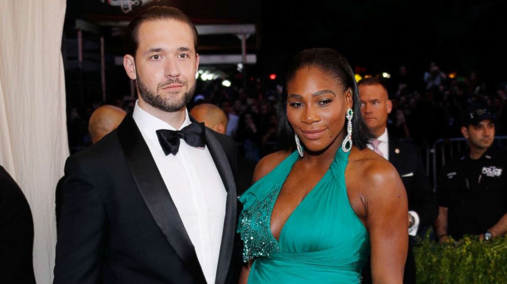 Alexis Ohanian and Serena Williams at 'Rei Kawakubo/Comme des Garcons: Art of the In-Between' Costume Institute Gala at Metropolitan Museum of Art on May 1, 2017 in New York.
