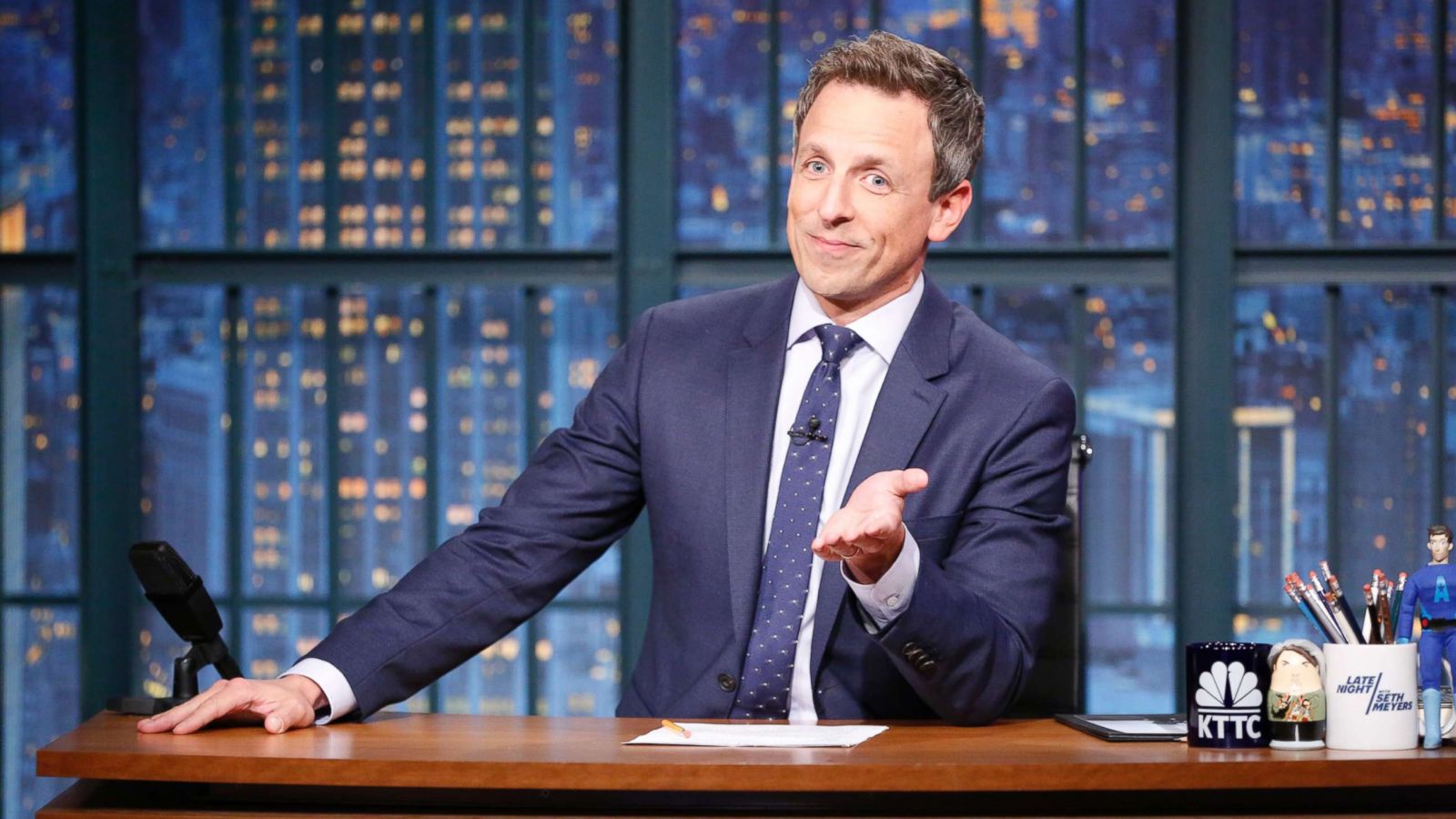 Seth Meyers Says Wife Gave Birth To Their Baby In A Pair Of - 