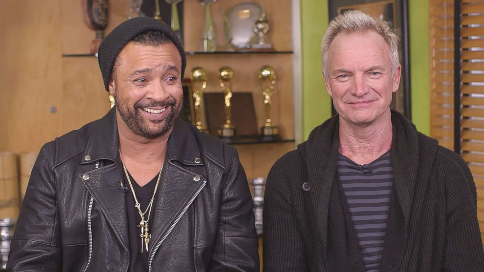 PHOTO: Shaggy and Sting are interviewed by ABC News in this image made from video.