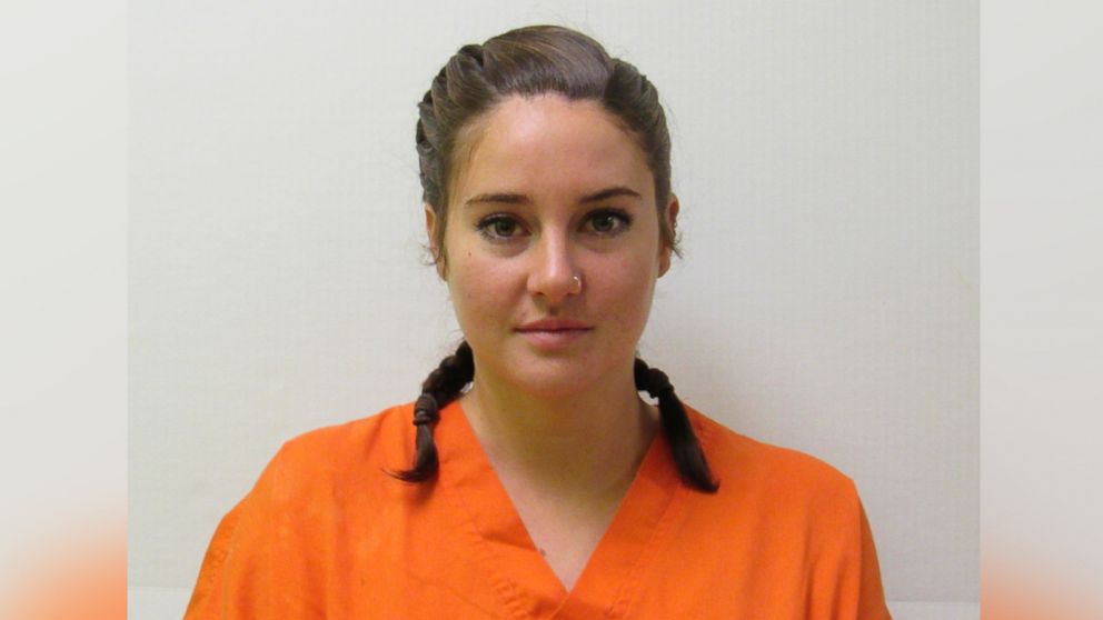 Actress Shailene Woodley is seen in this booking photo released by Morton County Sheriff's Department in North Dakota,Oct. 11, 2016. 