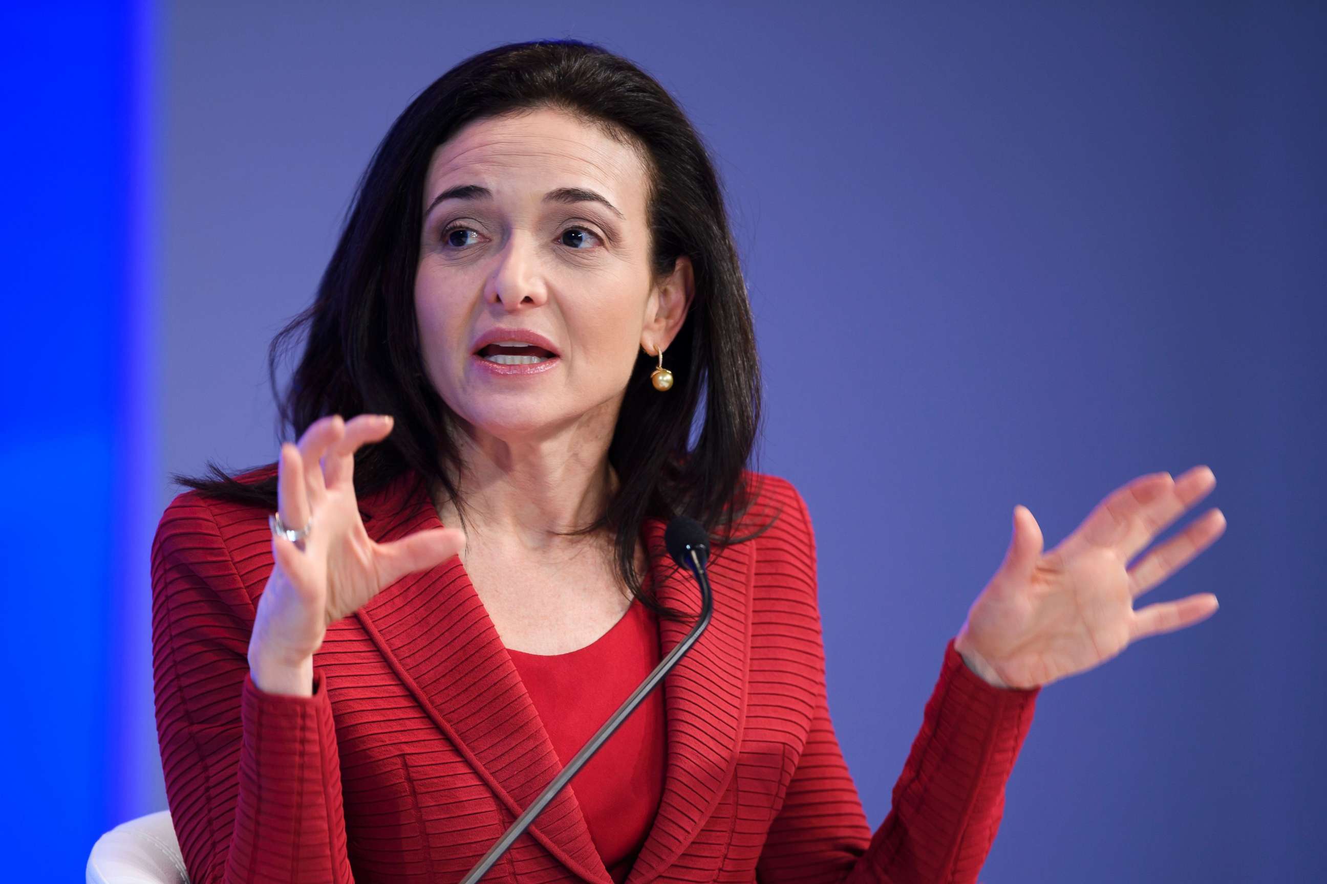 PHOTO: Sheryl Sandberg, Chief Operating Officer (COO) of Facebook, speaks during a session at the Congress centre on the second day of the World Economic Forum, Jan. 18, 2017, in Davos, Switzerland.