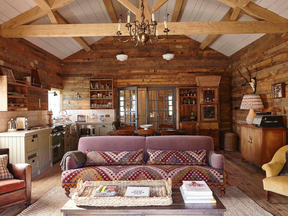 PHOTO: The interior of a cabin at Soho Farmhouse Oxfordshire is pictured here.