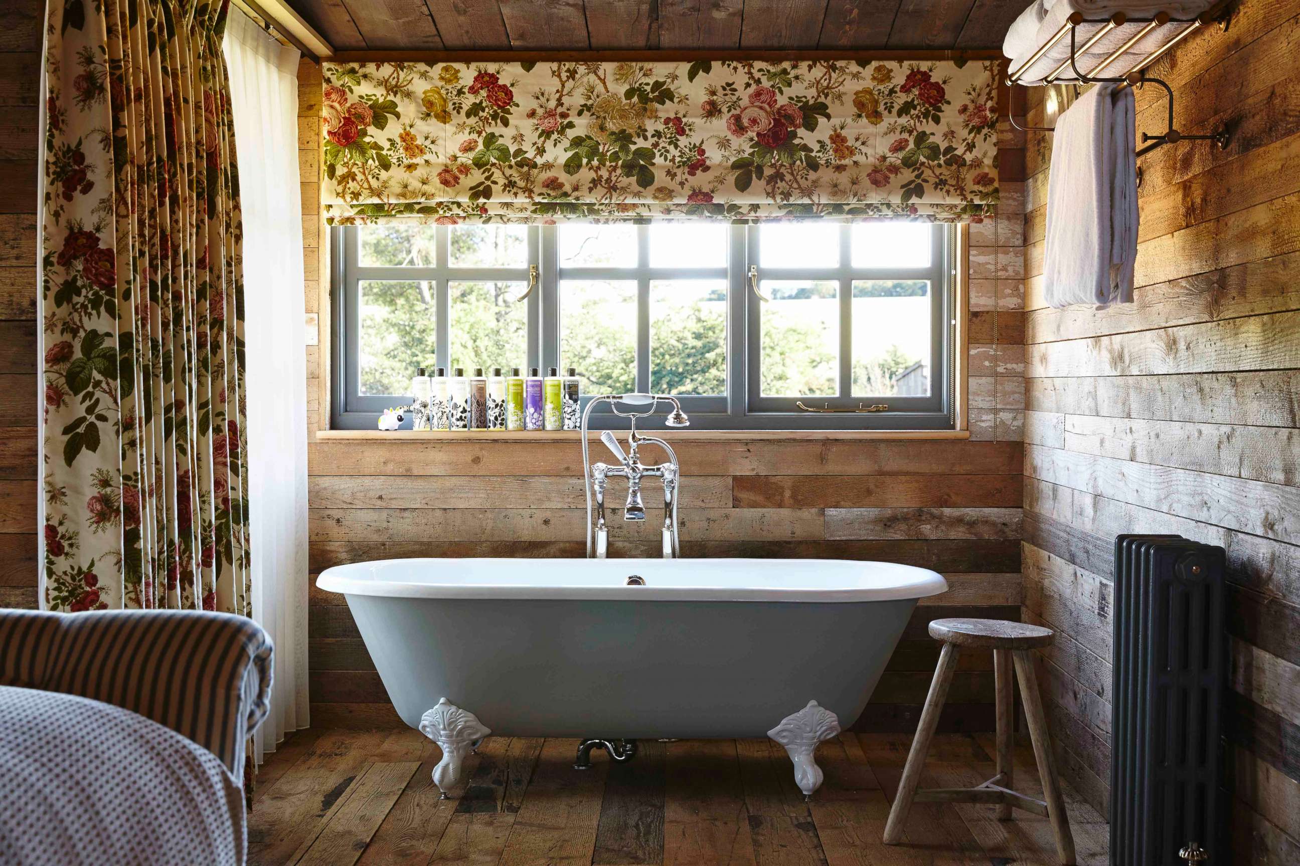 PHOTO: The bath inside a cabin at Soho Farmhouse Oxfordshire is pictured here.