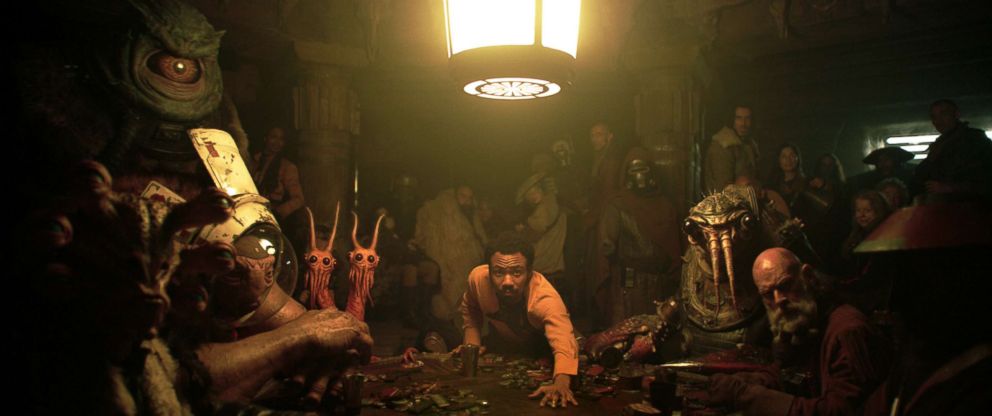 PHOTO: Donald Glover as Lando Calrissian, center, in a scene from "Solo: A Star Wars Story."