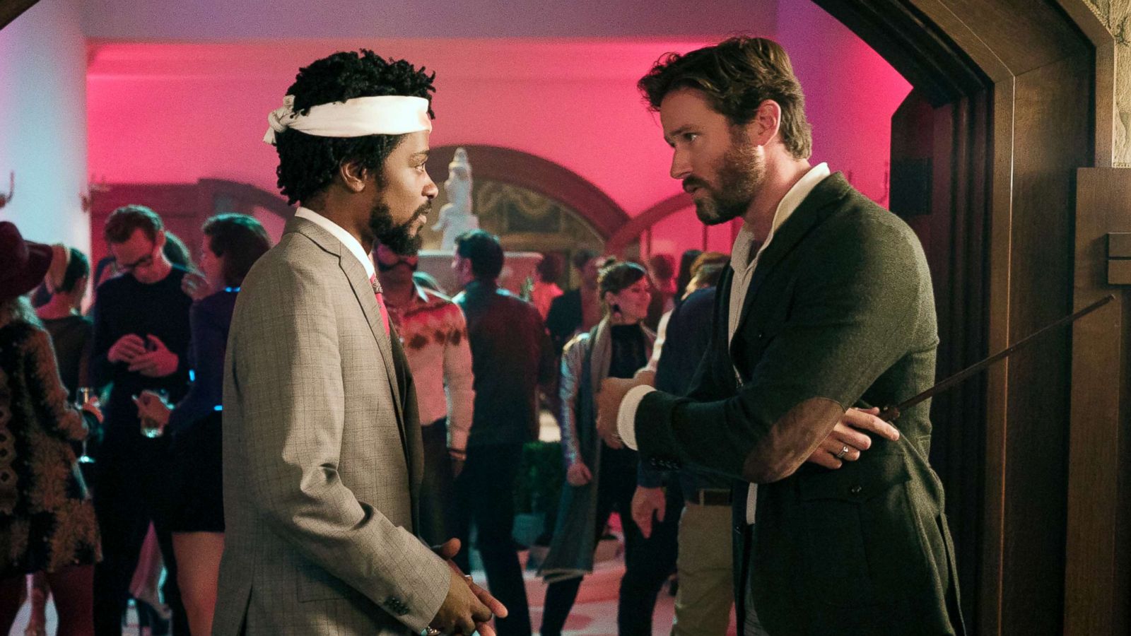 PHOTO: Lakeith Stanfield and Armie Hammer in a scene from the film, "Sorry To Bother You."