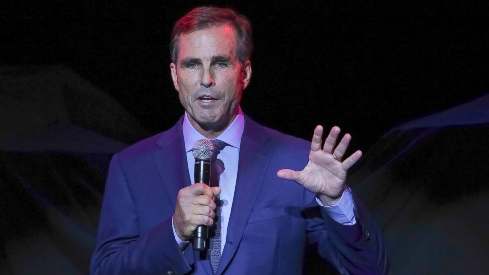 PHOTO: Bob Woodruff, the Co-Founder of the Bob Woodruff Foundation, speaks on stage during the 11th Annual Stand Up for Heroes benefit Nov. 7, 2017, in New York, N.Y.