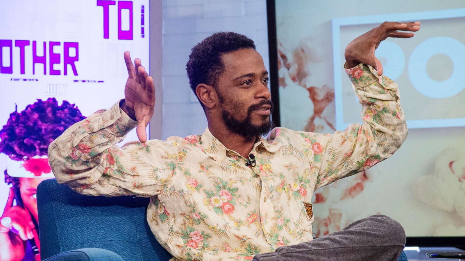 PHOTO: Lakeith Stanfield appears on "Popcorn with Peter Travers" at ABC News studios, June 21, 2018, in New York City.