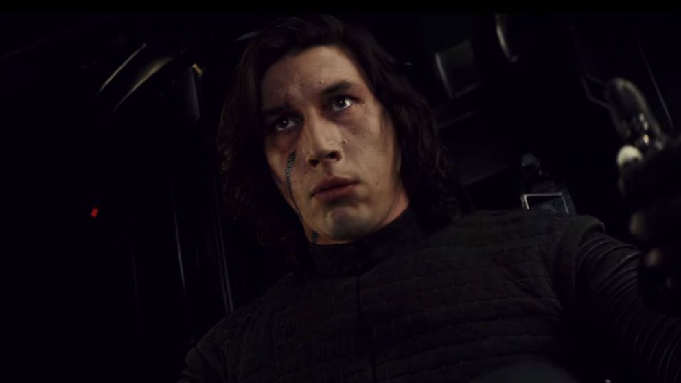 PHOTO: Adam Driver, as Kylo Ren, in a scene from "Star Wars: The Last Jedi" official trailer.
