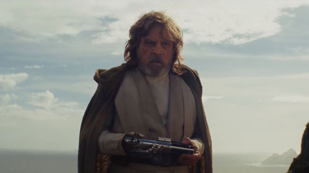 Mark Hamill, as Luke Skywalker, in a scene from "Star Wars: The Last Jedi" official trailer.