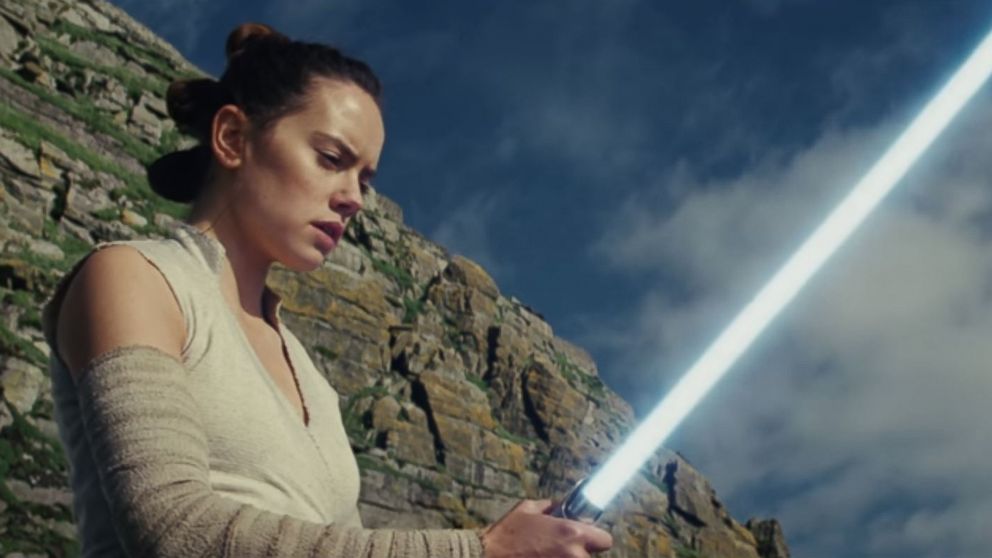 PHOTO: Daisy Ridley, as Rey, in a scene from "Star Wars: The Last Jedi" official trailer.