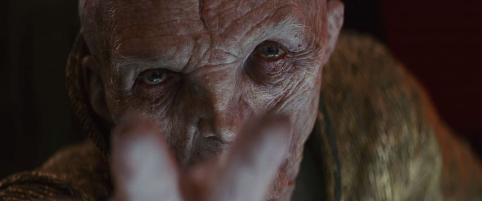 PHOTO: Andy Serkis, as Snoke, in a scene from "Star Wars: The Last Jedi" official trailer.