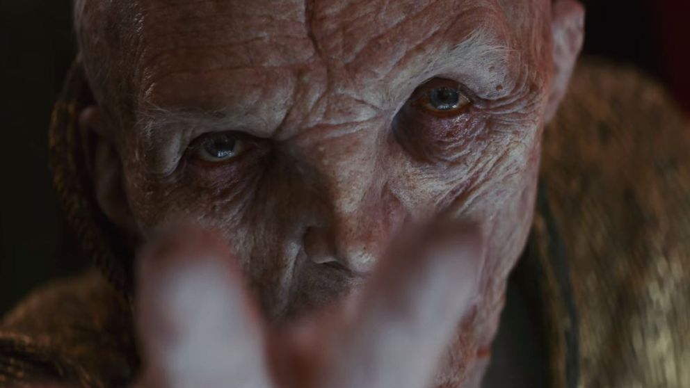 PHOTO: Andy Serkis, as Snoke, in a scene from "Star Wars: The Last Jedi" official trailer.