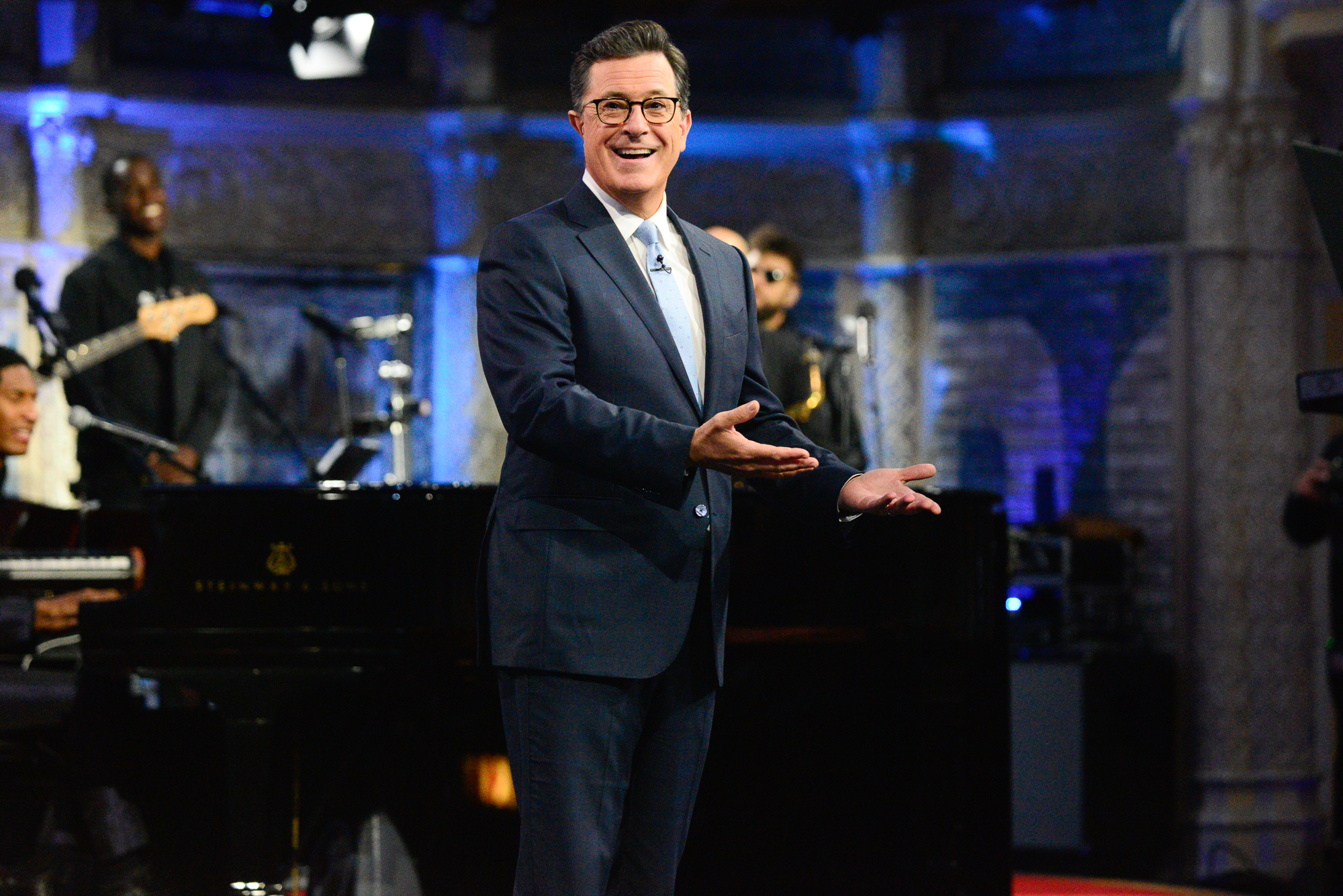 PHOTO: Stephen Colbert is pictured on "The Late Show with Stephen Colbert," Aug. 3, 2017. 